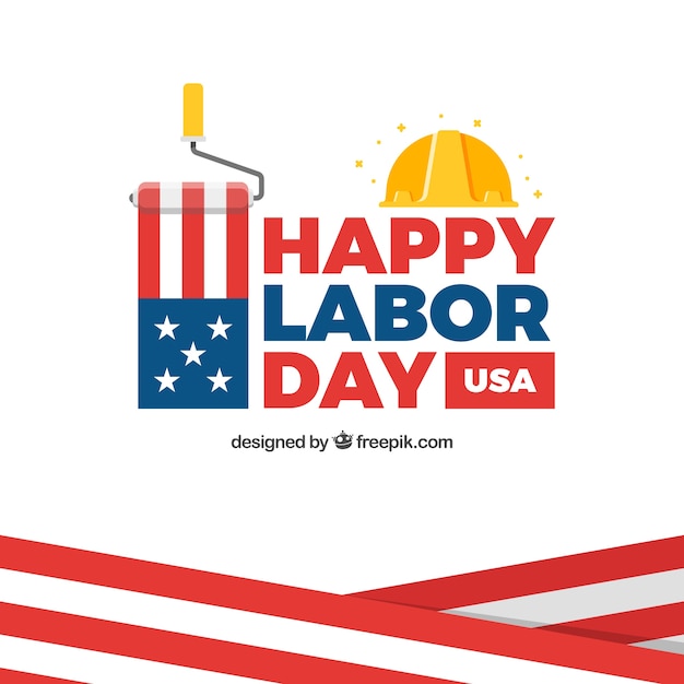 Labor day celebration concept with flat design