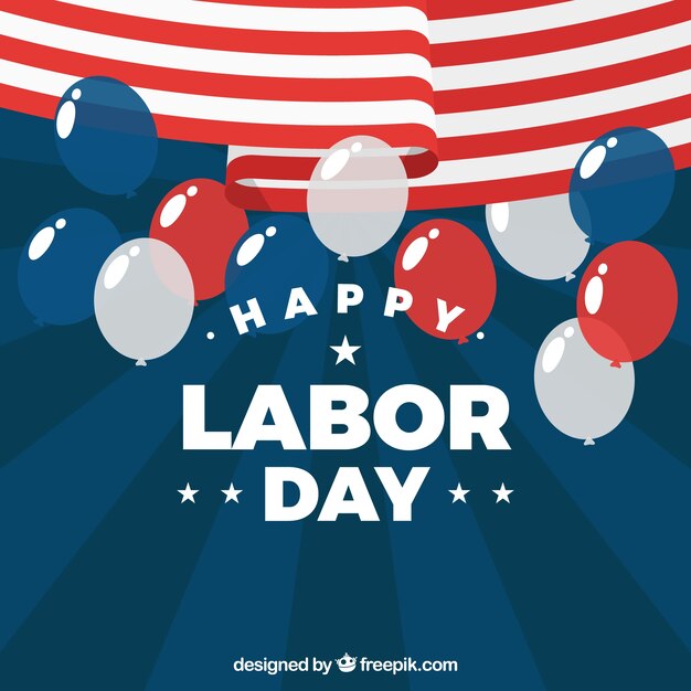 Labor day celebration concept with flat design