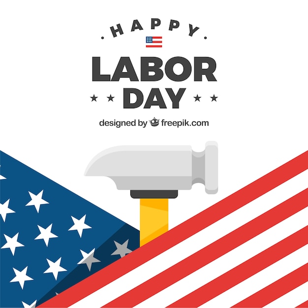 Labor day celebration concept with flat design