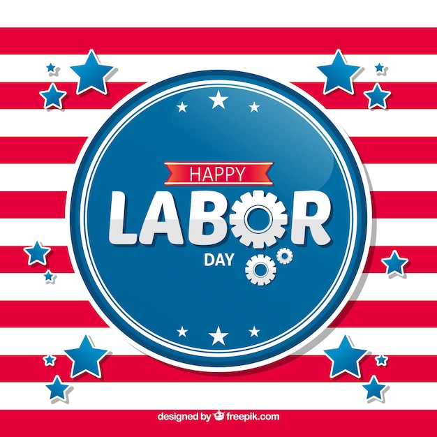 Free Vector labor day composition with flat design