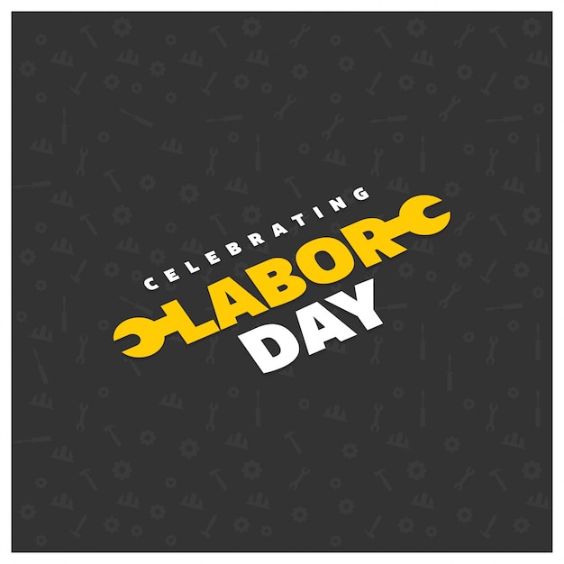 Free vector labor day design with perspective