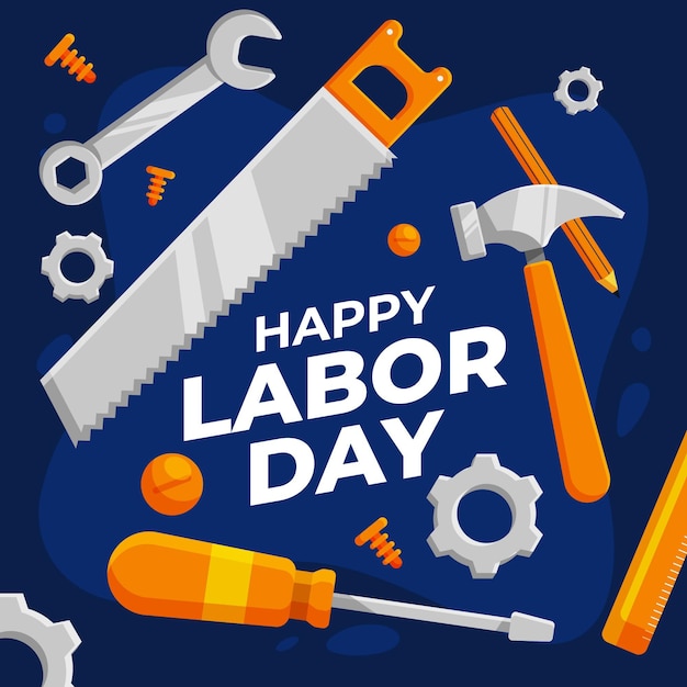 Free Vector labor day event