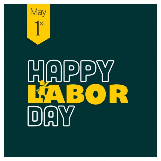 Free Vector labor day green background