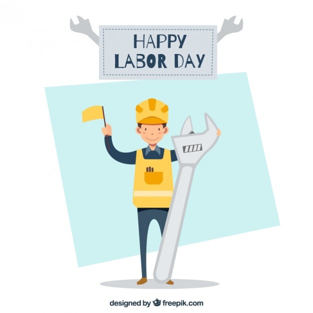 Free vector labor day illustration background