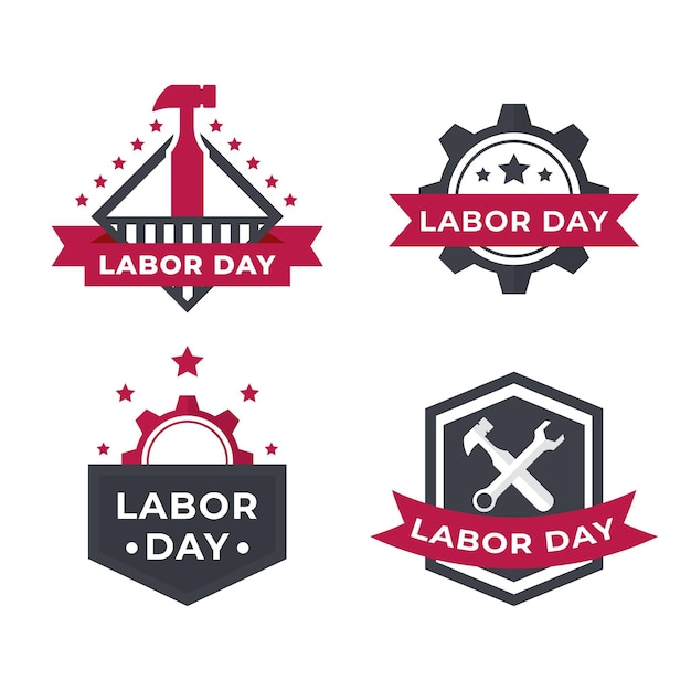 Labor day labels set