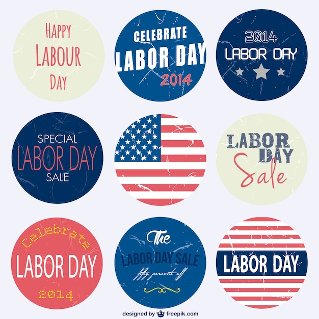 Labor Day round badges