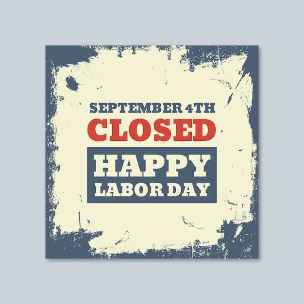 Labor day sign template design