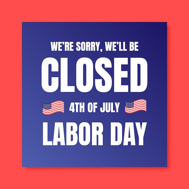 Free Vector labor day sign template design