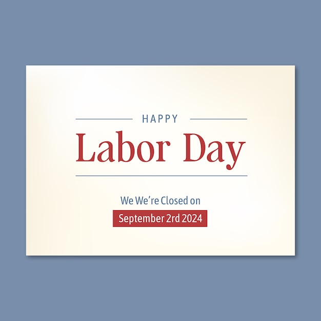 Free Vector labor day sign template design