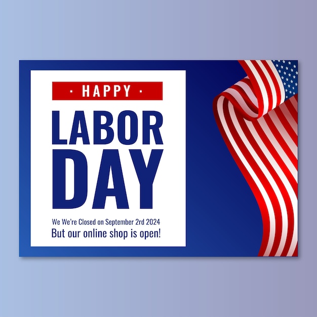 Labor day sign template design