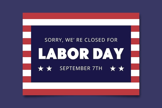 Labor day sign template design