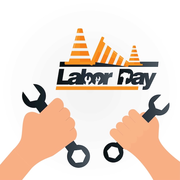 Free Vector labor day typographic creative design vector