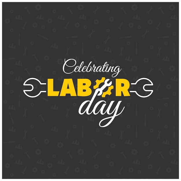 Free vector labor day typography