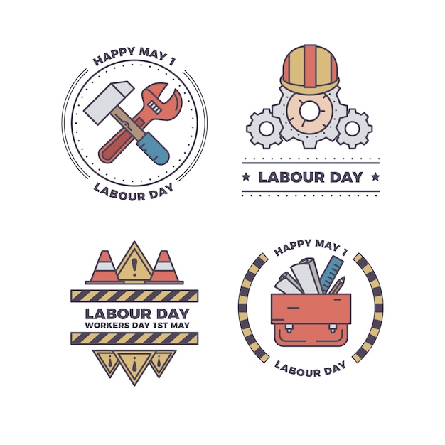 Labour day badge collection