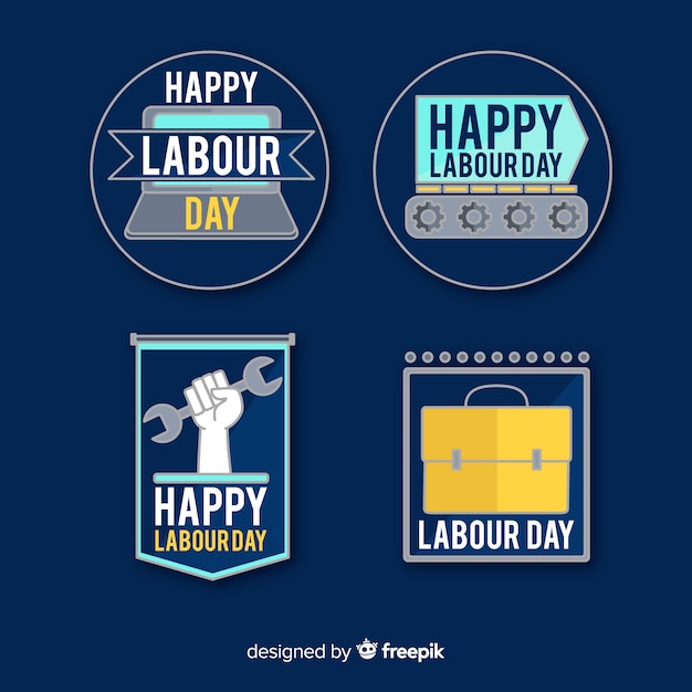 Labour day badge collection