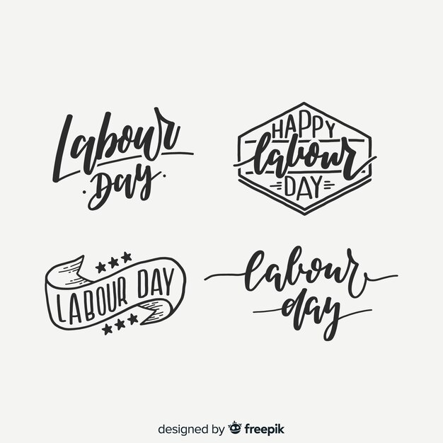 Labour day badge collection