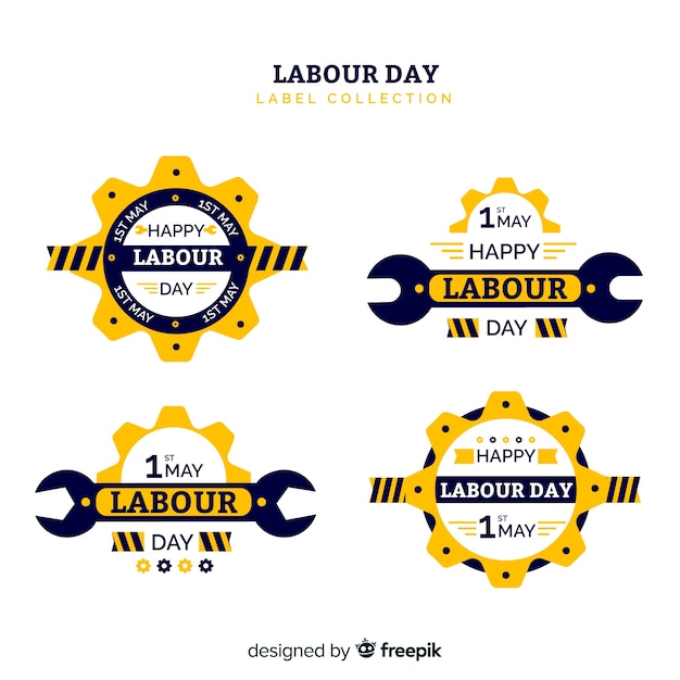 Labour day badge collection