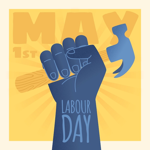 Labour day in flat design