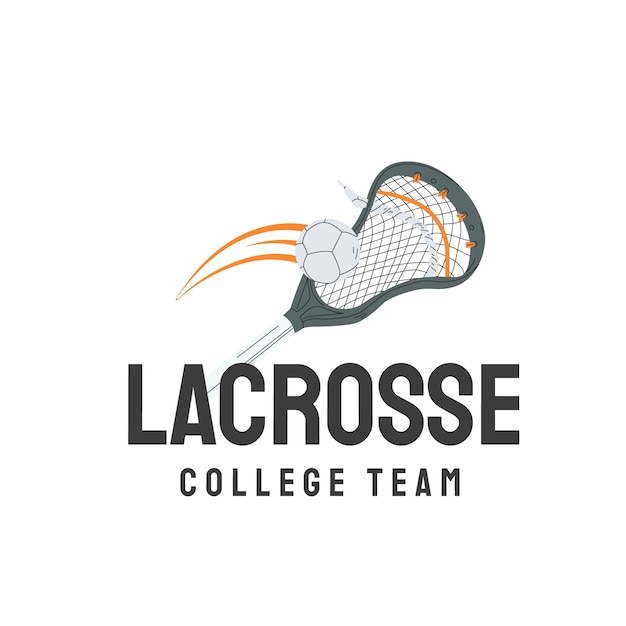 Free Vector lacrosse logo hand drawn flat style