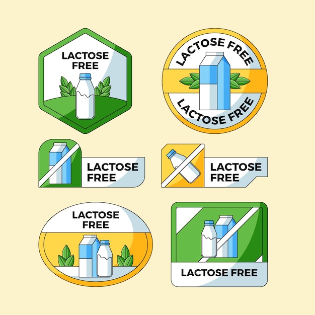 Lactose free label set