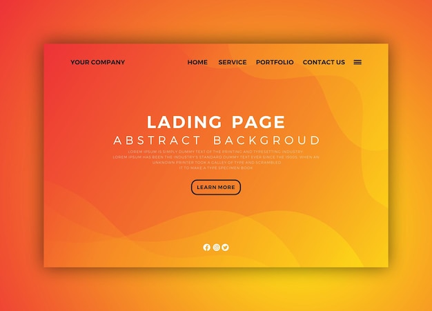 Free vector lading page template