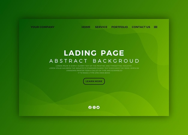 Free vector lading page template