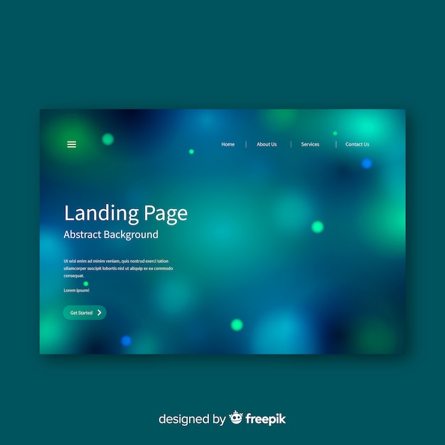 Landing page abstract background