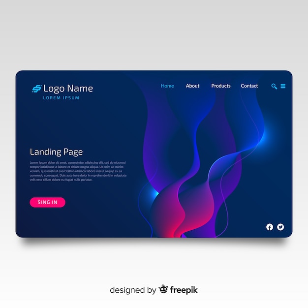 Free Vector landing page background