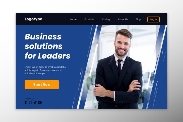 Landing page business solutions for leaders