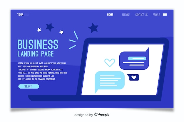 Landing page business template