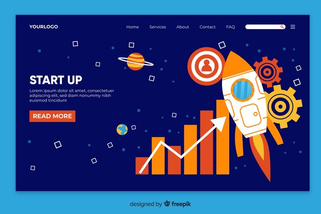 Landing page concept for start up