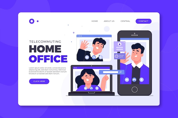 Free Vector landing page concept