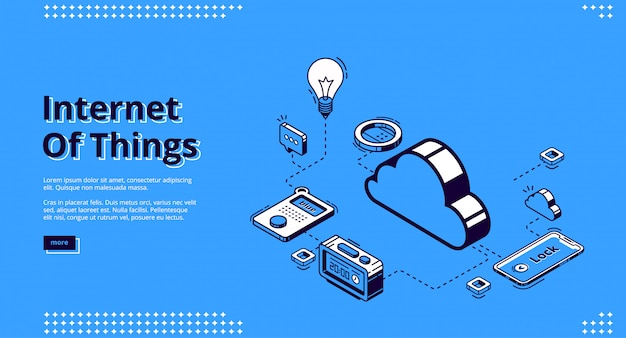 Landing page of internet of things concept