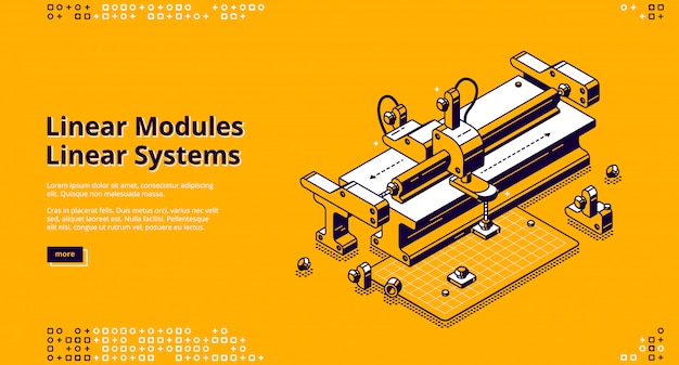 Free Vector  landing page of linear modules