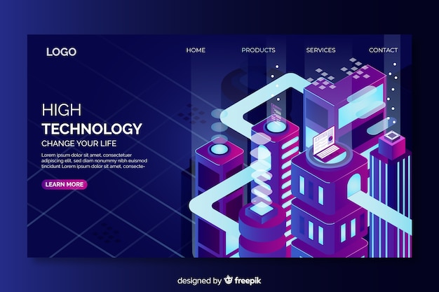 Landing page technology concept