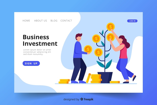 Landing page template for business