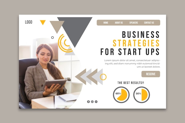 Landing page template for general business