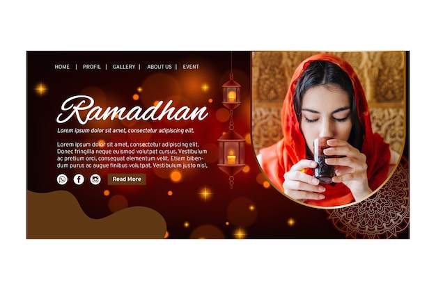 Landing page template for ramadan