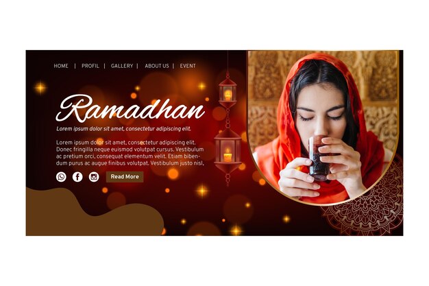 Landing page template for ramadan