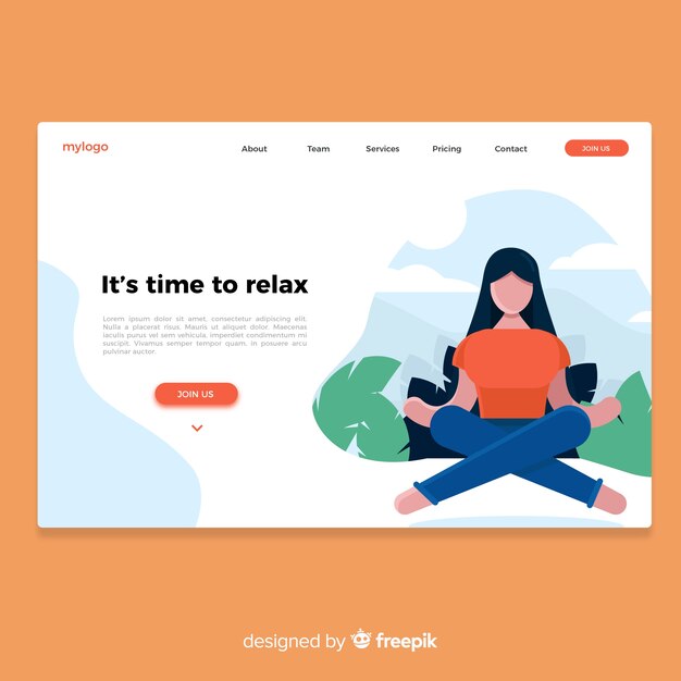 Landing page template