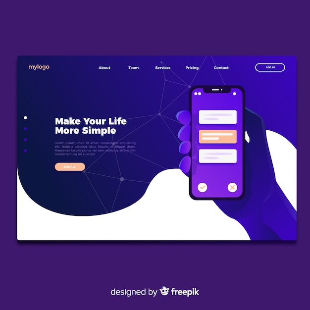 Landing page template