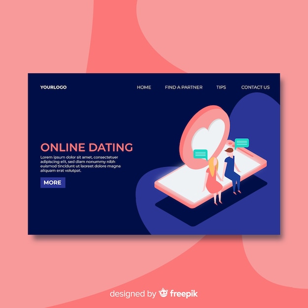 Free Vector landing page template