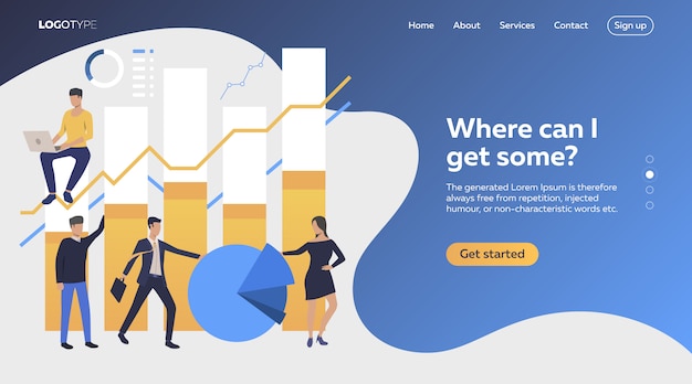 Free Vector landing page template