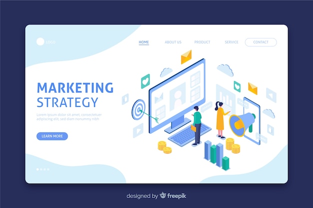 Landing page with marketing strategy