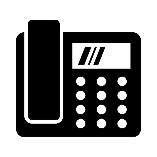 Free Vector landline glyph style