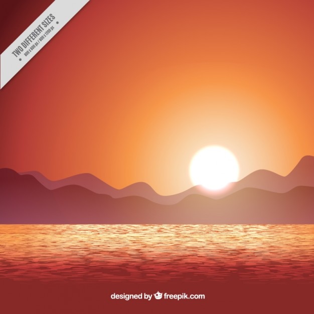 Free Vector landscape background, orange tones