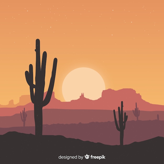 Free vector landscape desert background