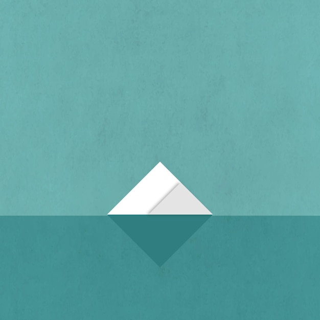 Free vector landscape iceberg geometric vector minimal poster style retro