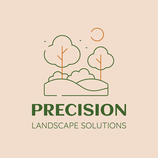 Free Vector landscaping logo template design