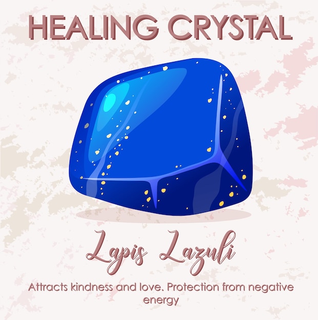 Free Vector lapis lazuli stone with text